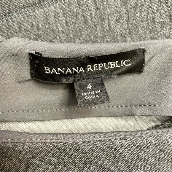 BANANA REPUBLIC Gray Fit-And-Flare Mini Dress Women’s 4/Small - Picture 6 of 7